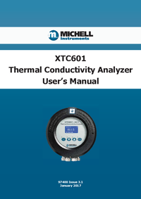 Thumbnail of document Manual - XTC601-GP Binary Gas Analyzer